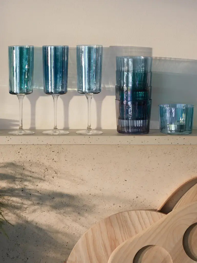 LSA Gems Tumbler 310ml Assorted Sapphire x 4