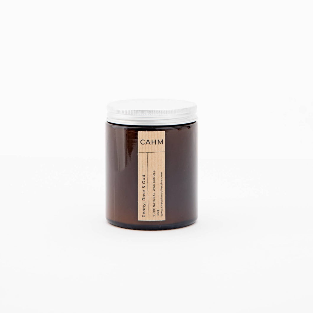 Peony Rose Oud Amber Jar Candle | Luxury Candle | Soy Wax