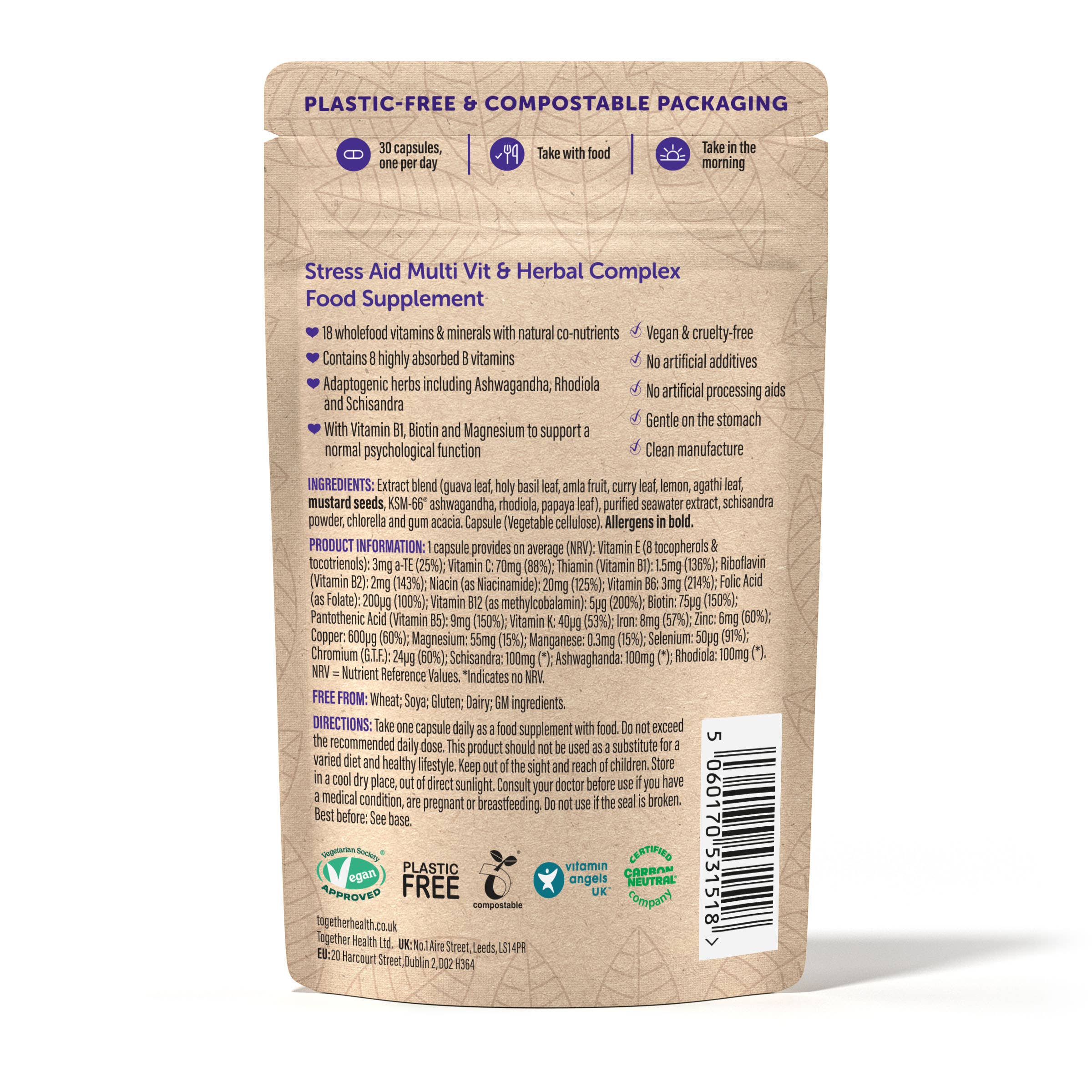 Stress Aid – Stress Supplement – 30 Capsules