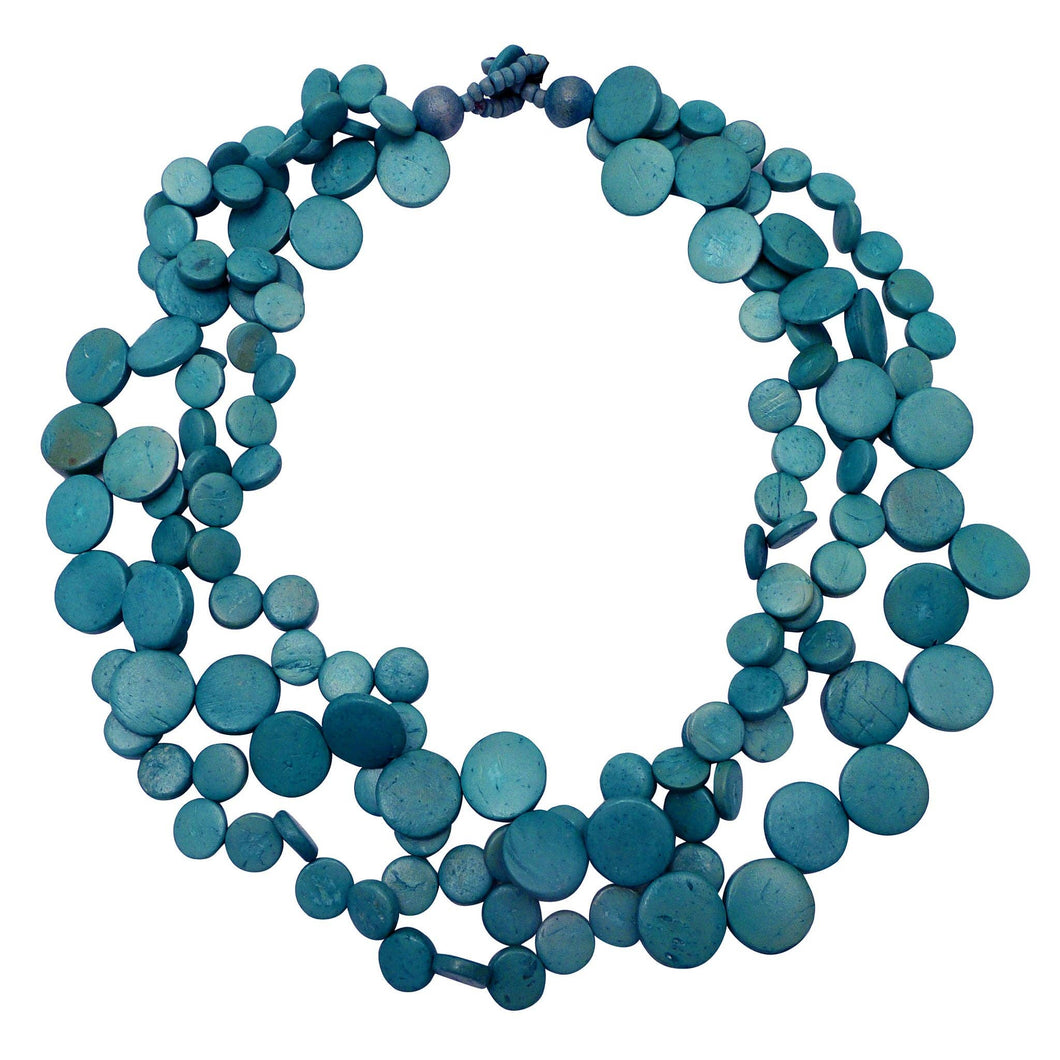 Strand Cascade Necklace - Blue