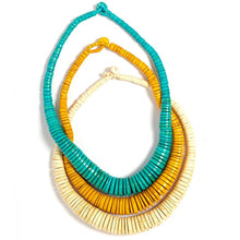 Load image into Gallery viewer, Graduated Coco Disc Necklace- Mustard
