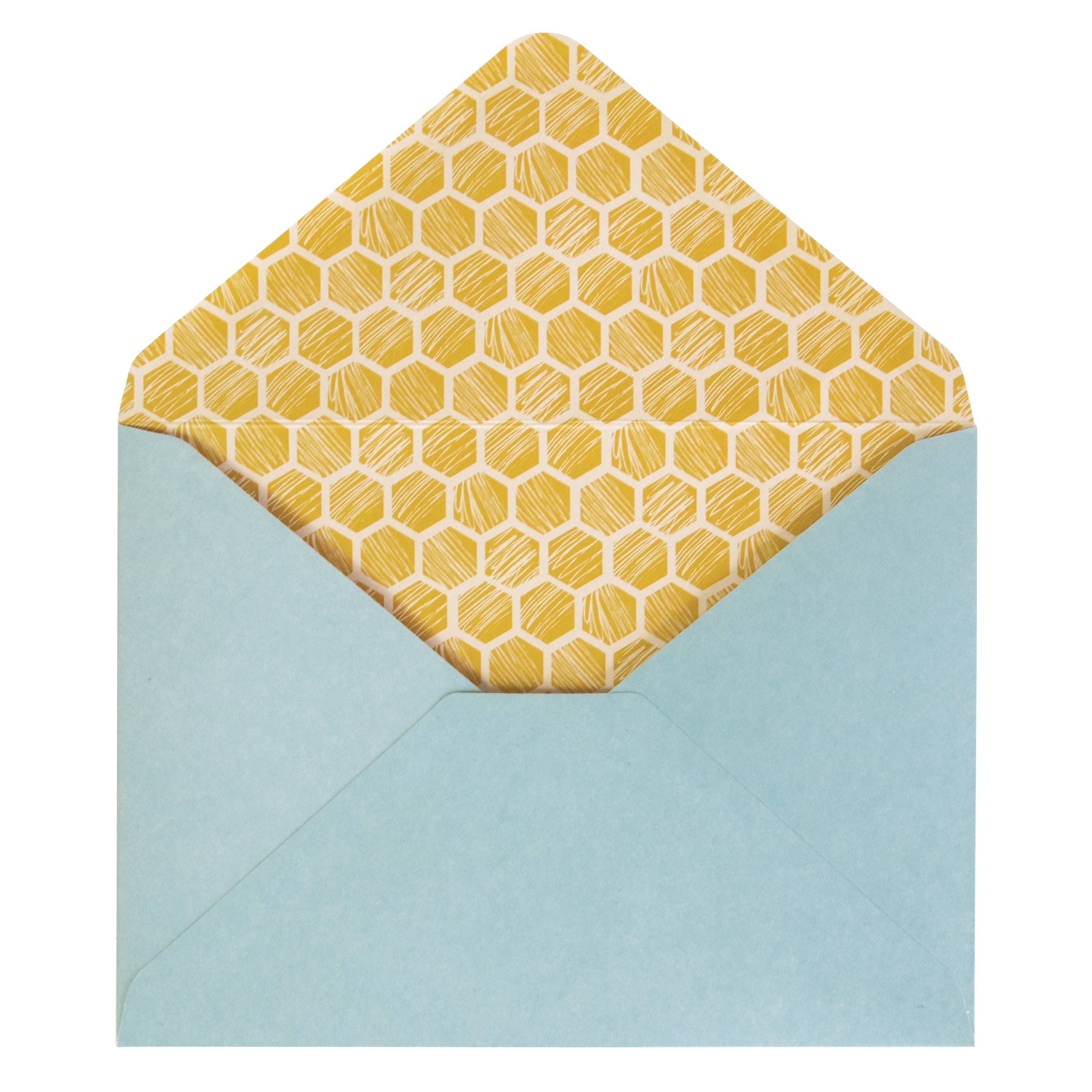 Boxed Notecard Set with Gold Bee Design