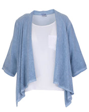 Load image into Gallery viewer, Linen and Cotton Blend Waterfall Front Cardi
