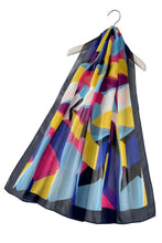 Load image into Gallery viewer, 80s Abstract Geo Print Chiffon Scarf
