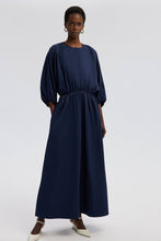Load image into Gallery viewer, BALLOON SLEEVE DRESS WITH GATHERED WAIST
