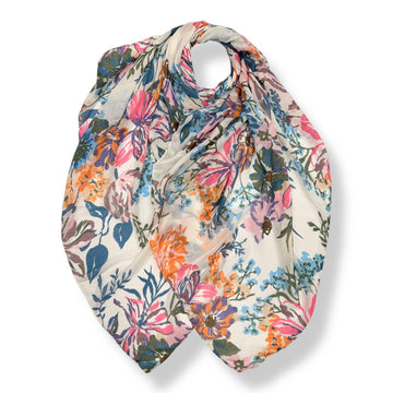 Soft Vintage Floral Print Scarf