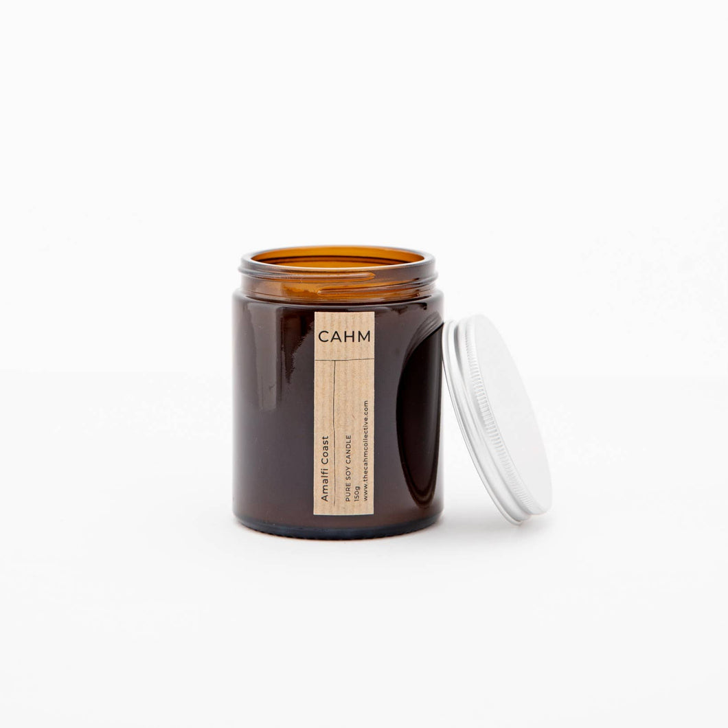 Wood Sage Sea Salt Amber Jar Candle | Sea Salt Candles