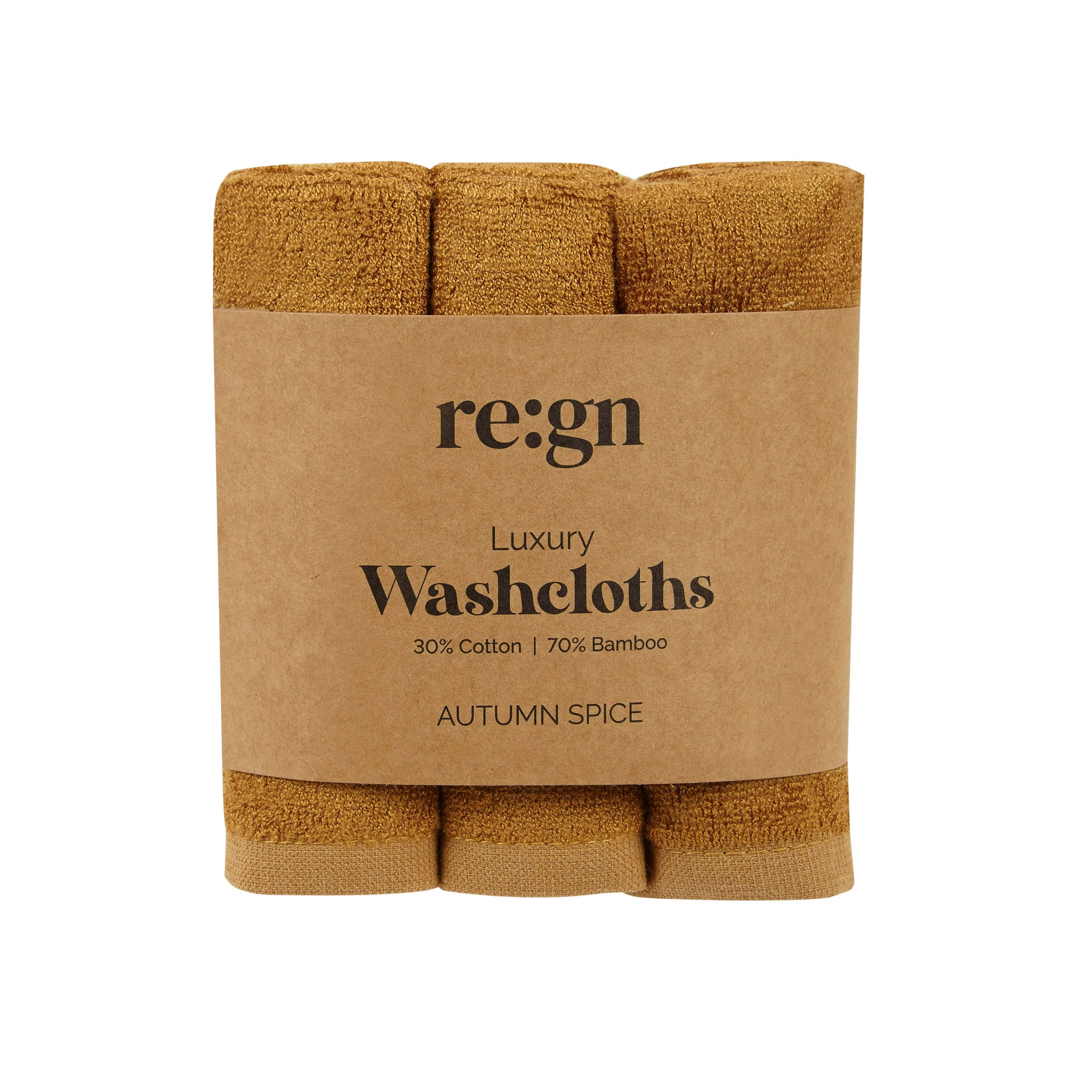 Re:gn Luxury Bamboo Face Cloths – Ultra-Soft - 3 Pack