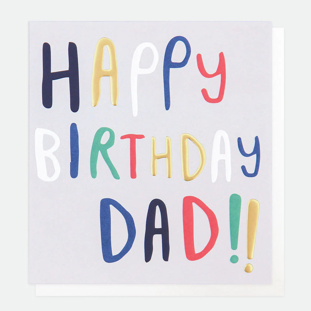 Bold Text Birthday Card For Dad