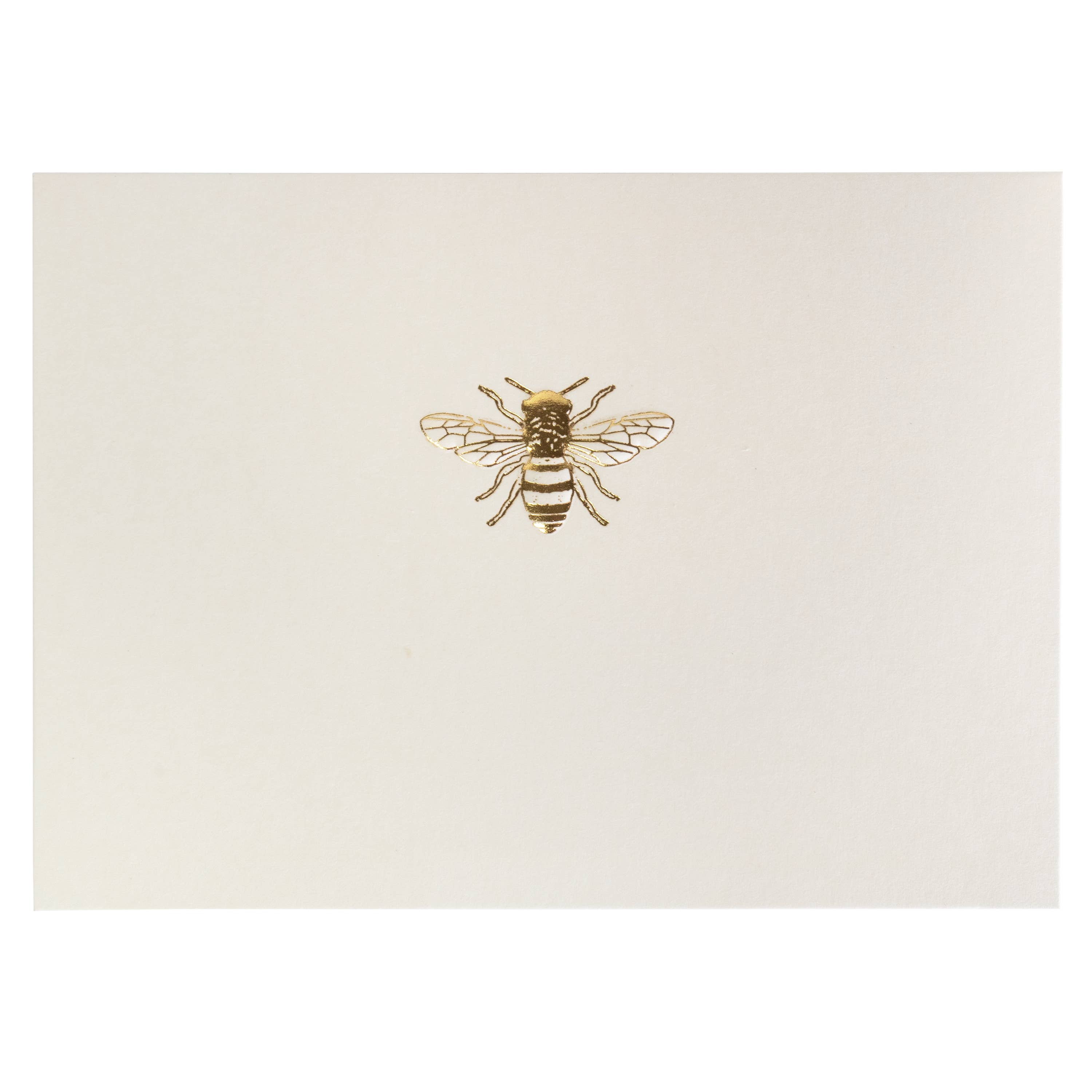 Boxed Notecard Set with Gold Bee Design