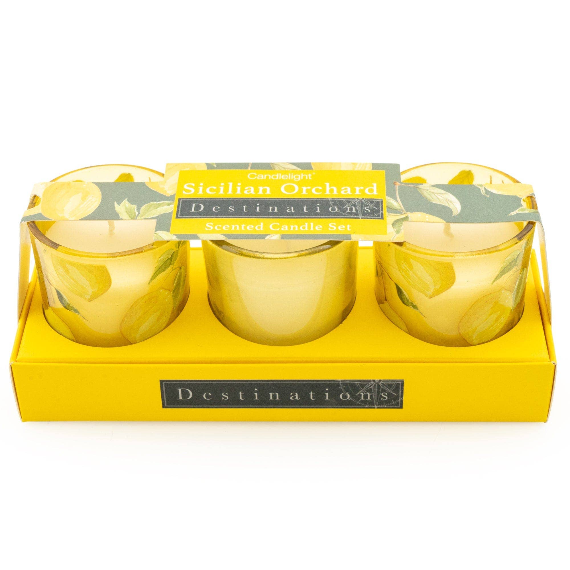 Sicilian Orchard Trio Mini Votives with Lemon Grove Scent