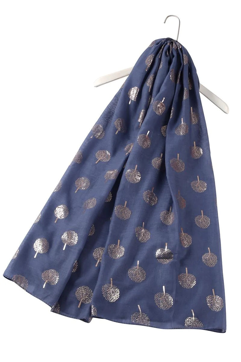 Rose Gold Tree Print Scarf