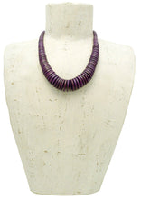 Load image into Gallery viewer, Graduated Coco Disc Necklace Purple
