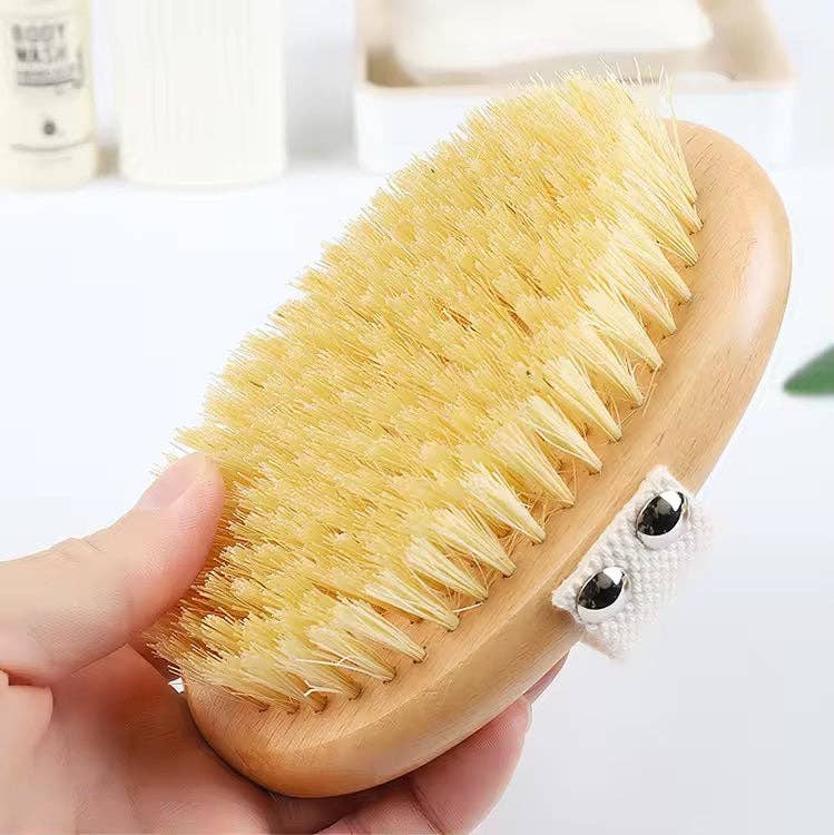 Re:gn Natural Beechwood & Sisal Body Brush – Eco-Friendly Exfoliating Dry Brush