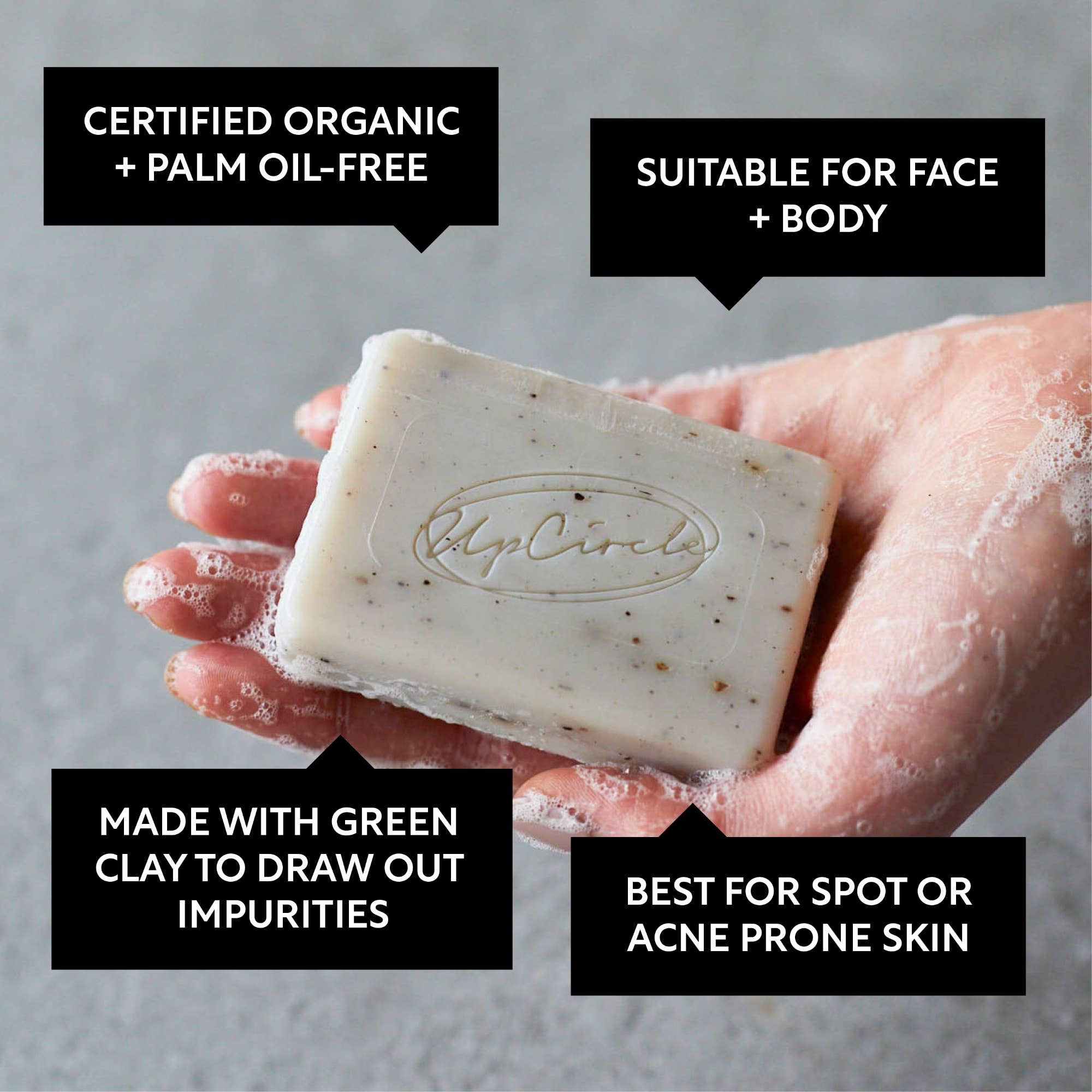 Upcircle I Natural Eco Vegan Cleansing Soap Bar - Fennel + Cardamom