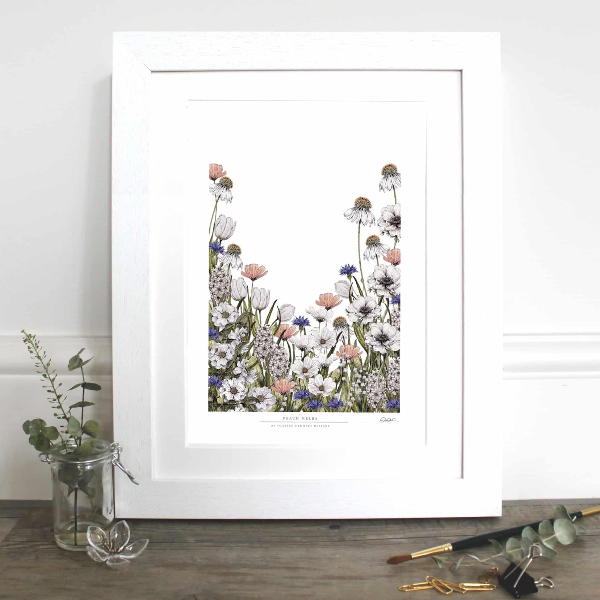 Peach Melba 12x16" Fine Art Print
