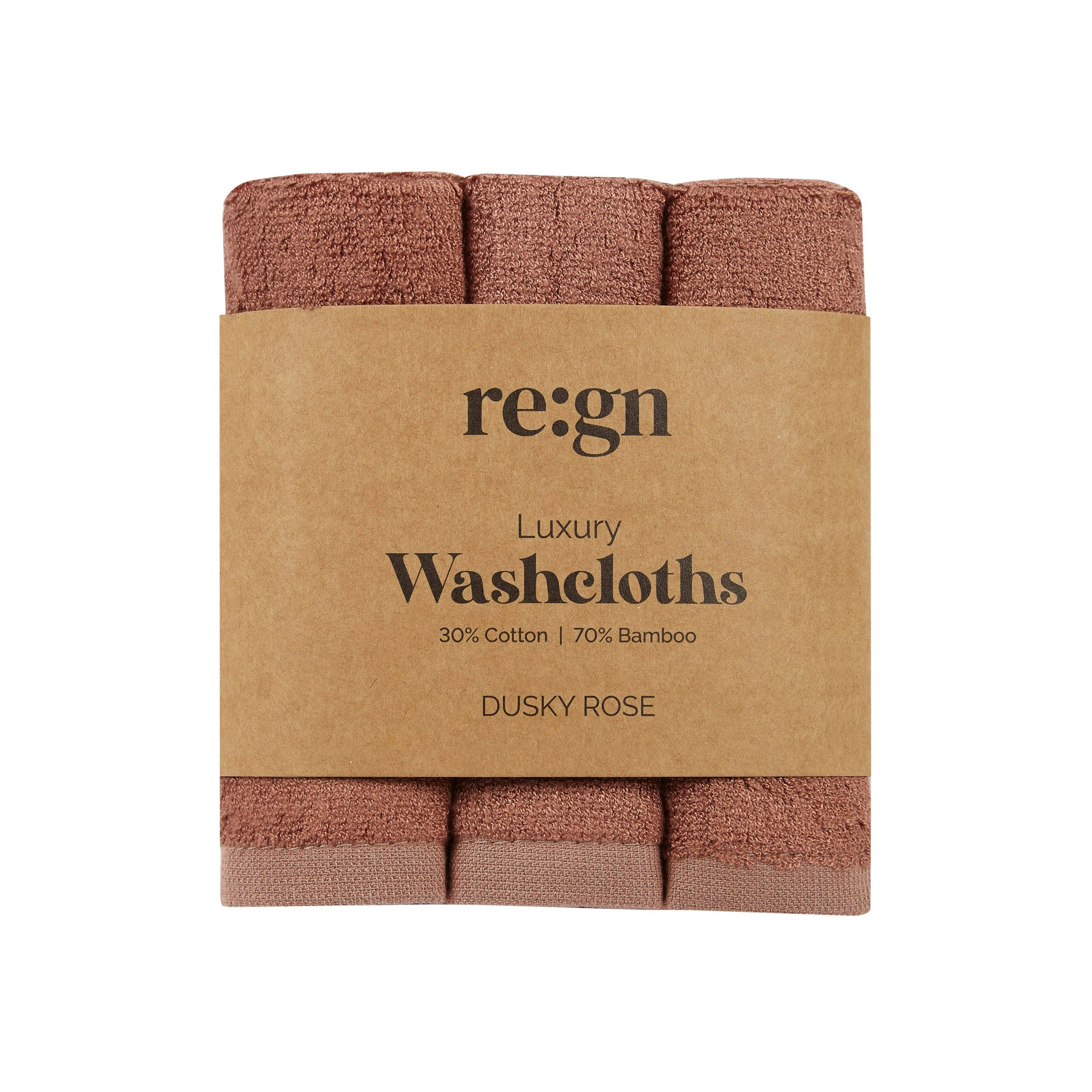 Re:gn Luxury Bamboo Face Cloths – Ultra-Soft - 3 Pack