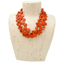 Load image into Gallery viewer, Strand Cascade Necklace - orange
