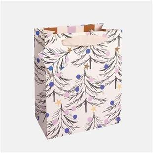 Sketchy Trees With Baubles Medium Gift Bag