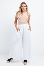 Load image into Gallery viewer, Plain Wide Leg Linen Palazzo Pant
