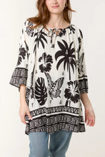 Load image into Gallery viewer, Bell Sleeve Butterfly Print Top
