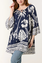 Load image into Gallery viewer, Bell Sleeve Butterfly Print Top
