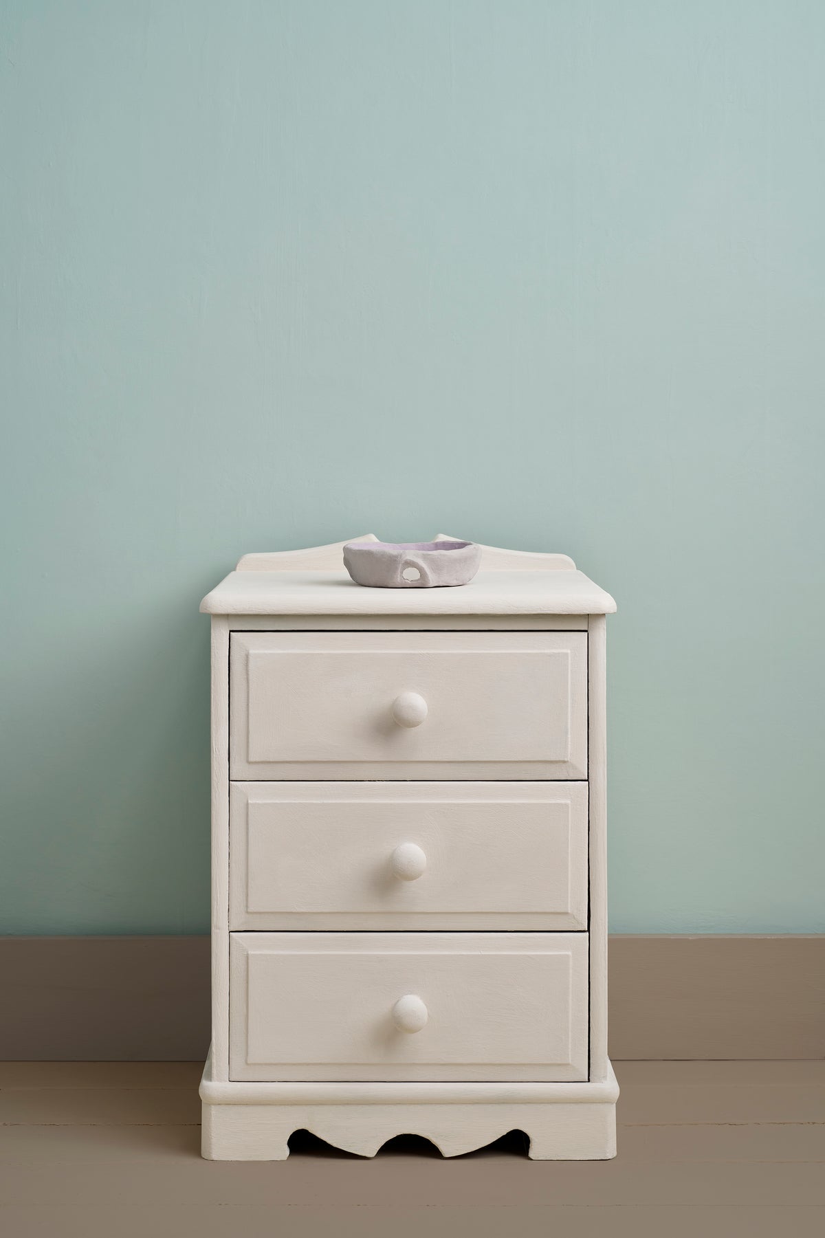 Small wooden chest painted in Annie Sloan Rococo Chalk Paint
