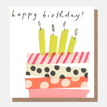 Happy Birthday! Tape Cake with Candles