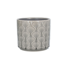 Load image into Gallery viewer, Ceramic Pot Cover Light Grey Arches
