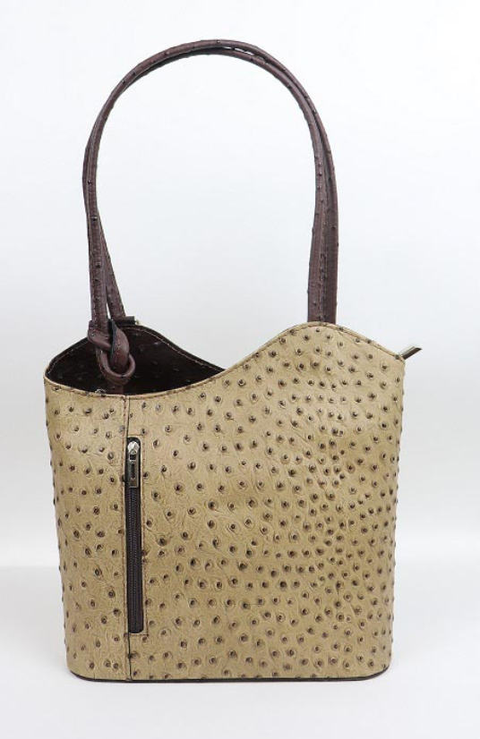 Leather Back pack - Ostrich - Duo Tone - various colours - Little Gems Interiors