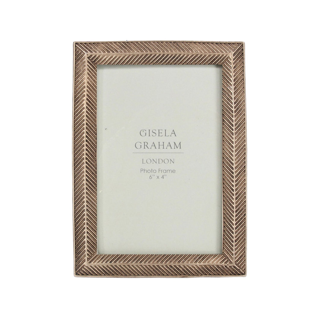 Resin Photo Frame  - Rose Herringbone