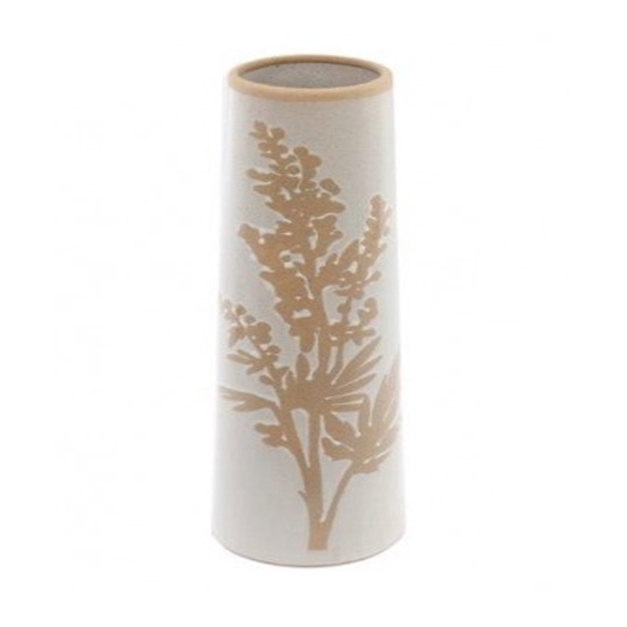 White & Sand Flower Vase