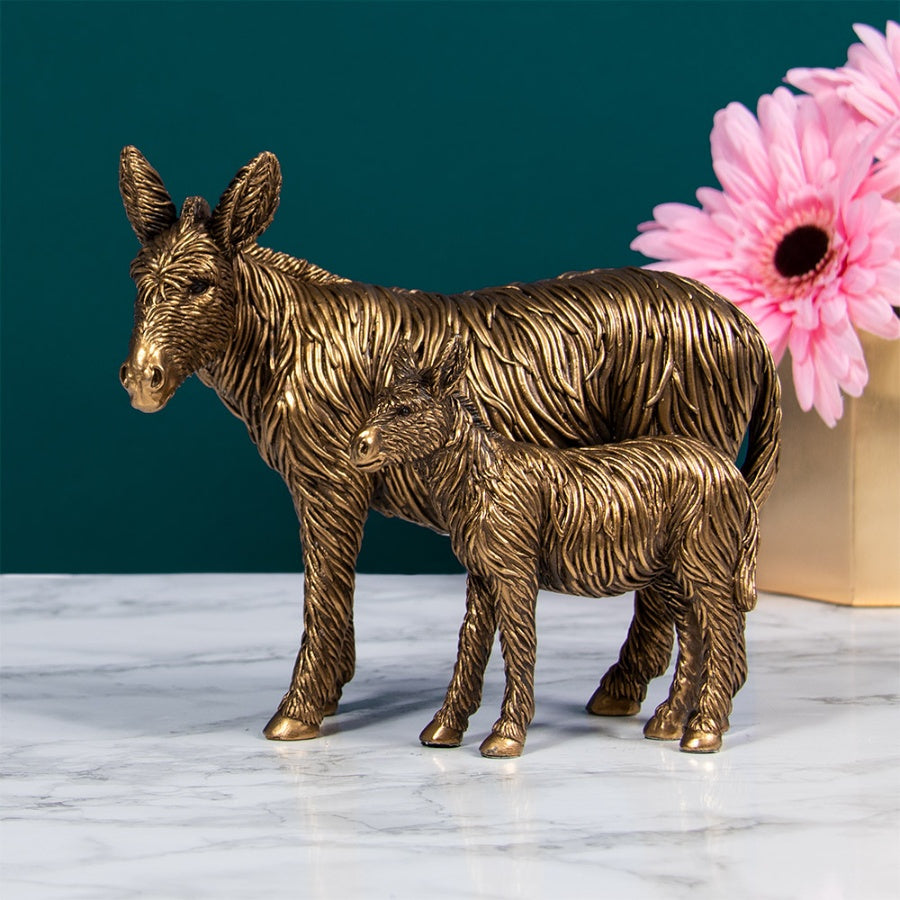 Reflections Bronzed Donkey & Foal