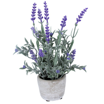 Faux Lavender Potted Plant