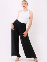 Load image into Gallery viewer, Italian Ladies Plain Wide Leg Silk Palazzo Trouser
