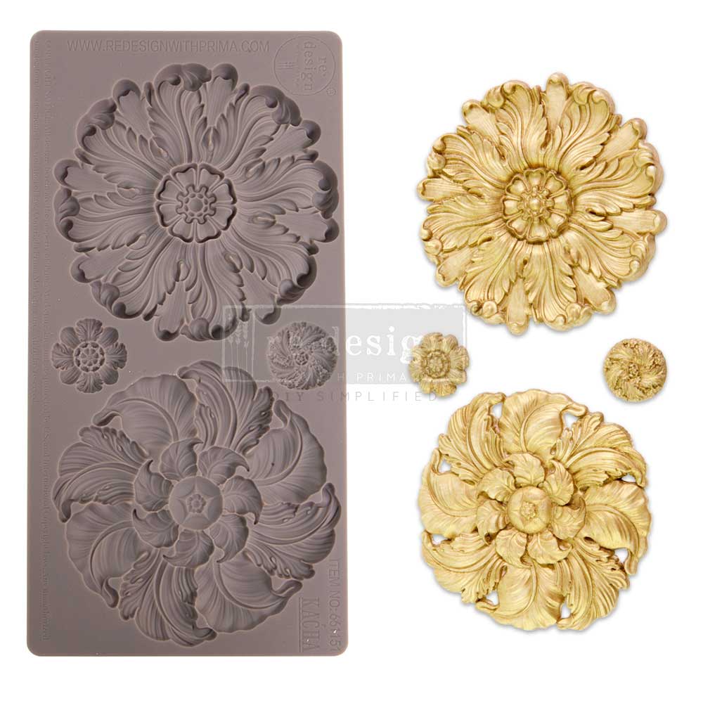 Décor Mould Kacha – Engraved Medallions – 5″x10″