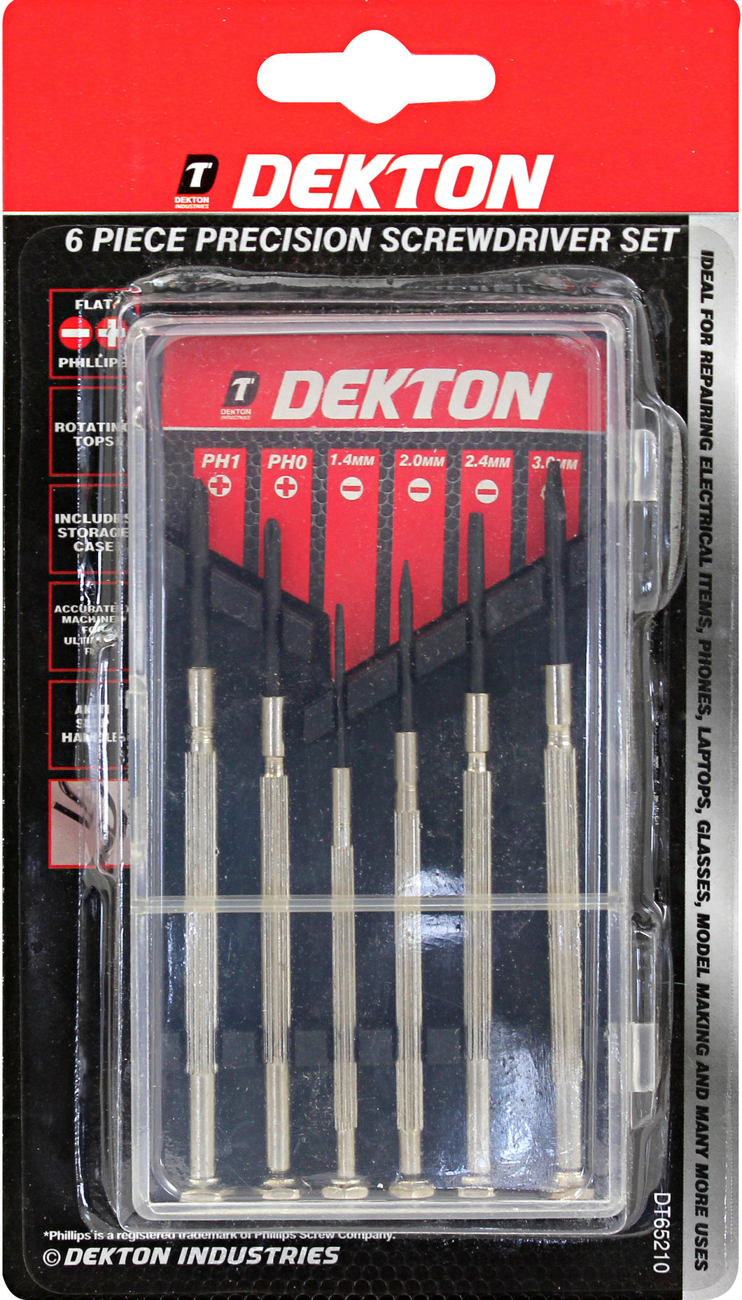 DEKTON 6 PIECE PRECISION SCREWDRIVER SET