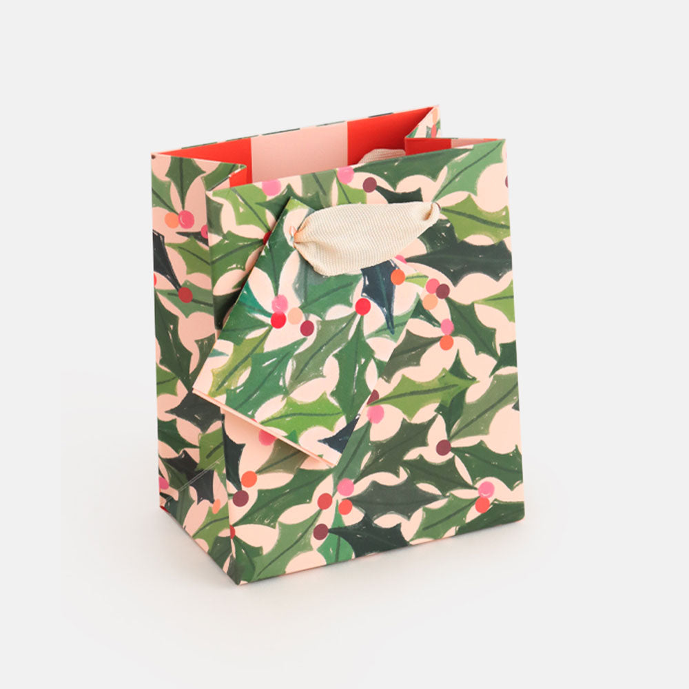 Festive Holly Petite Gift Bag