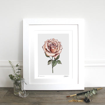 Rose 10×12″ Mounted fine art print
