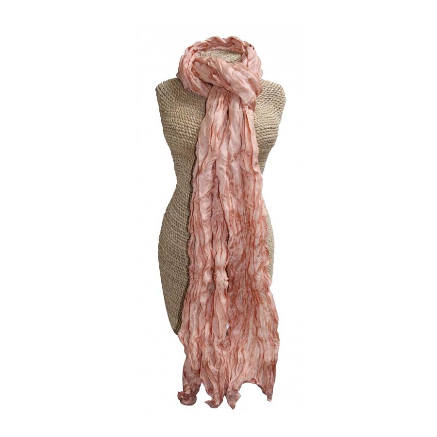 Silk Crinkle Scarf Apricot