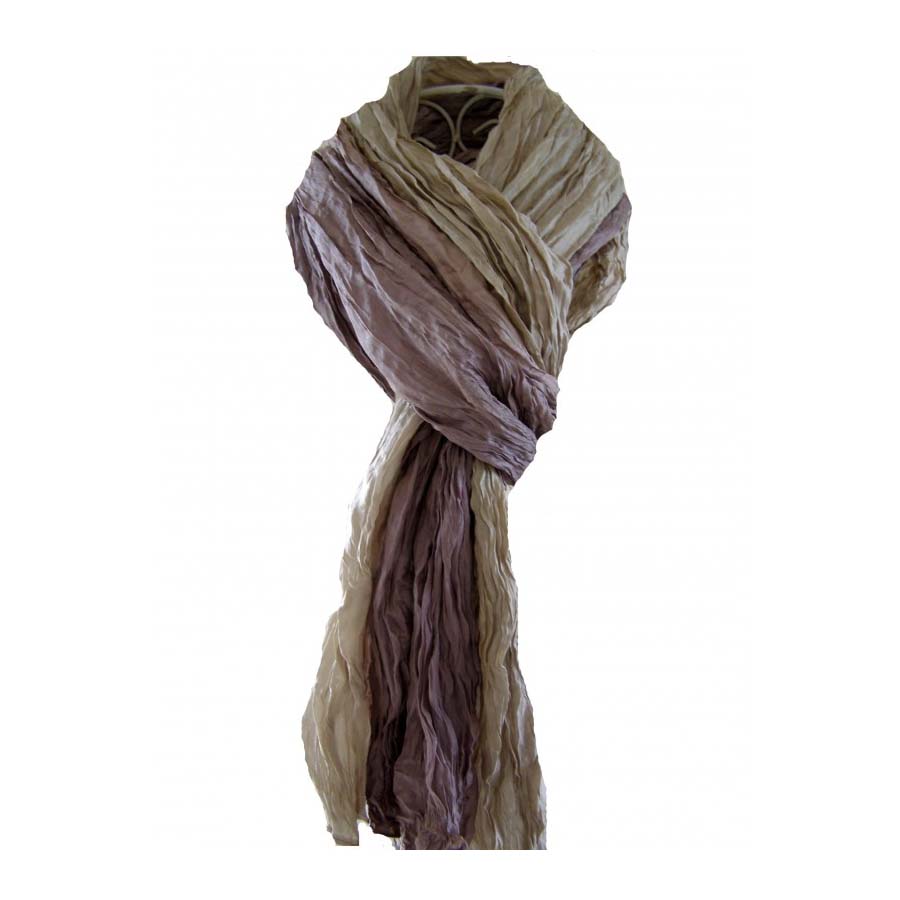 Silk Crinkle Scarf Latte