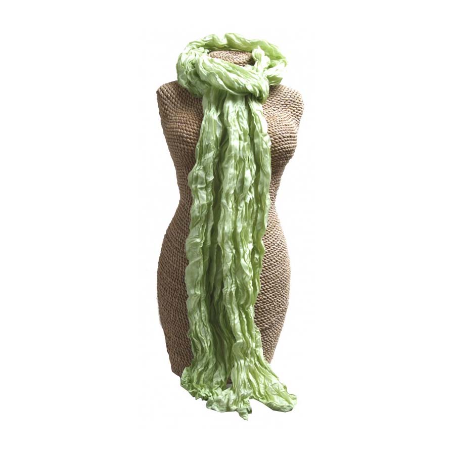Silk Crinkle Scarf Pistachio