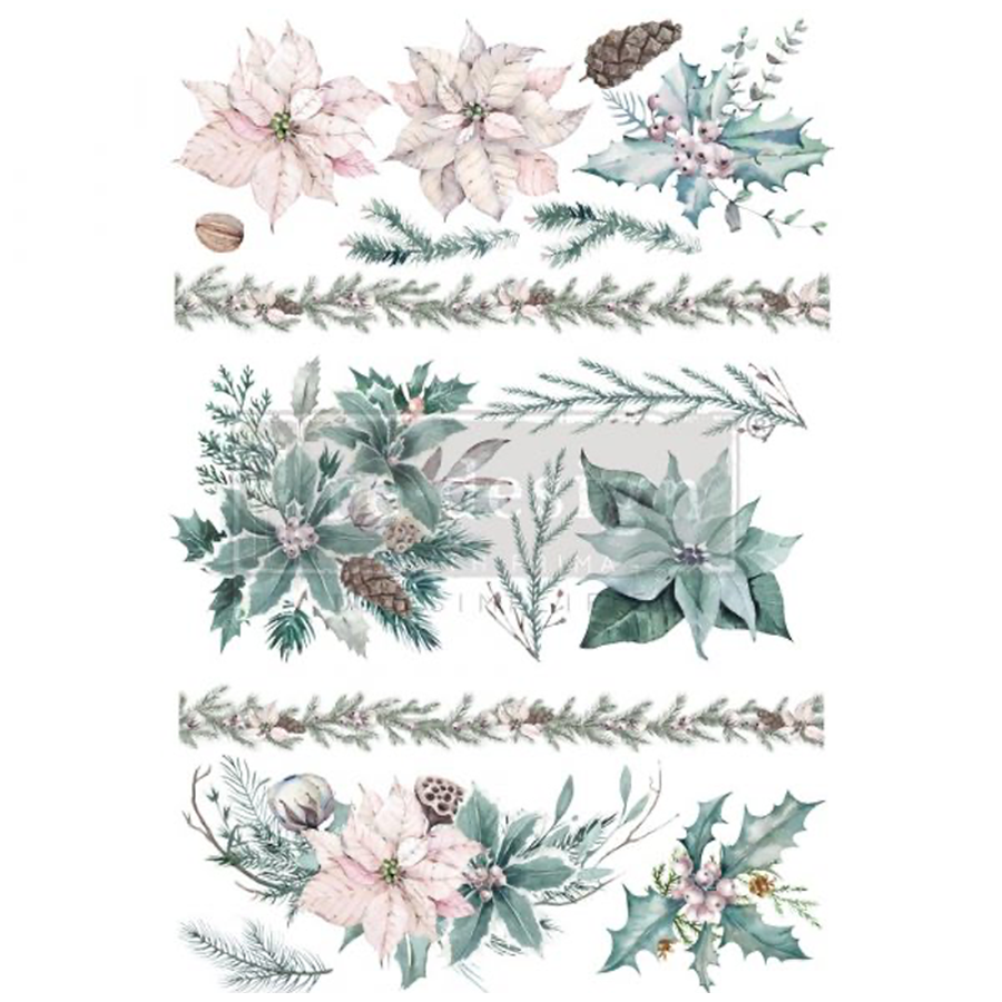 Evergreen Florals I Redesign with Prima Decor Transfer