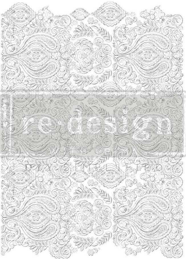 White Engraving Redesign with Prima Decor Transfer