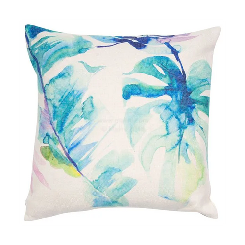 Ensley Blue Leaf Cushion