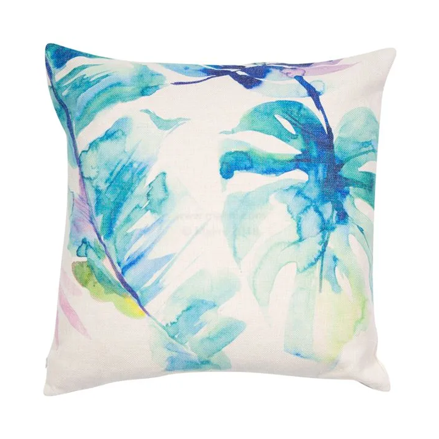 Ensley Blue Leaf Cushion