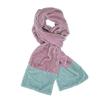Velvet Scarf with Contrast Ends