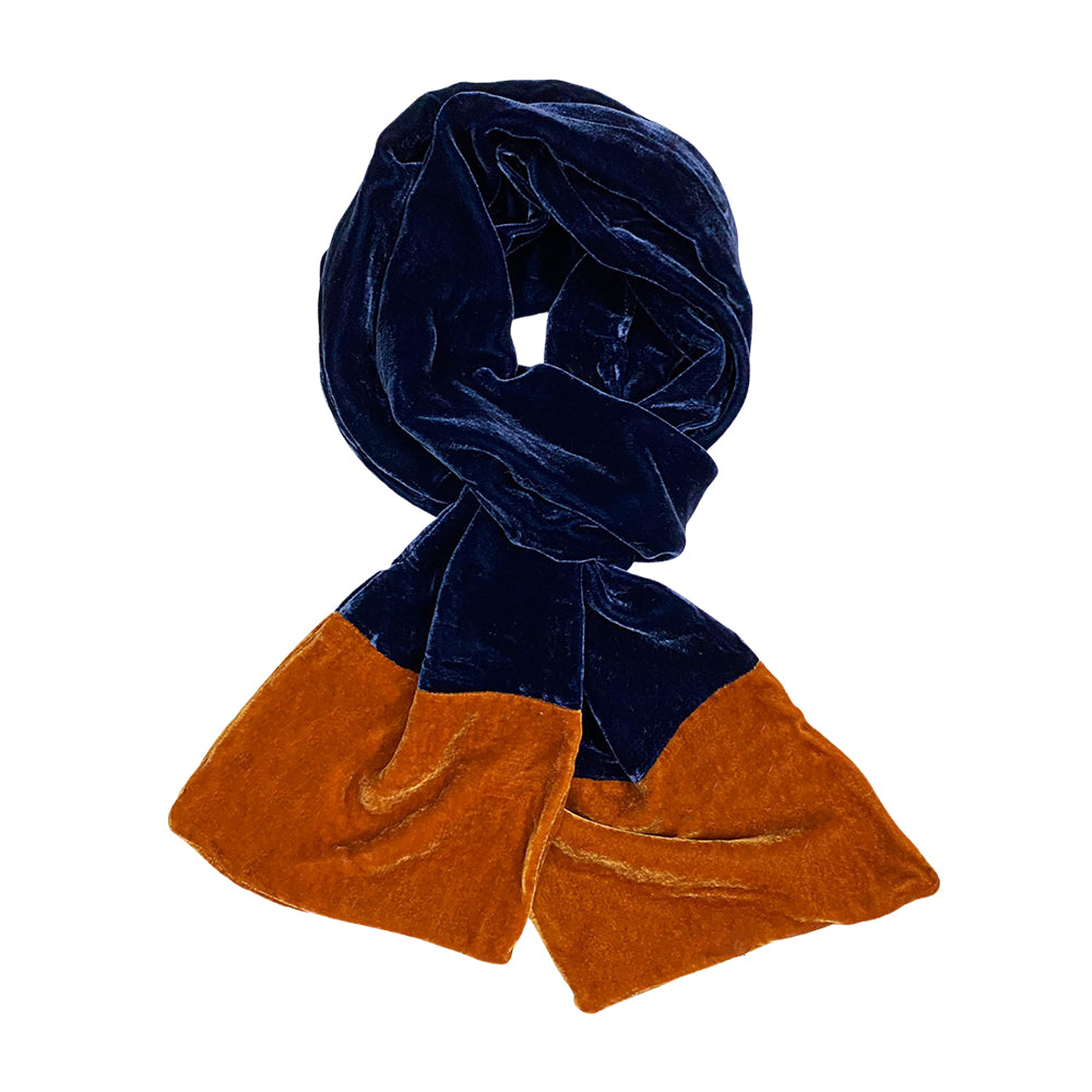 Velvet Scarf with Contrast Ends