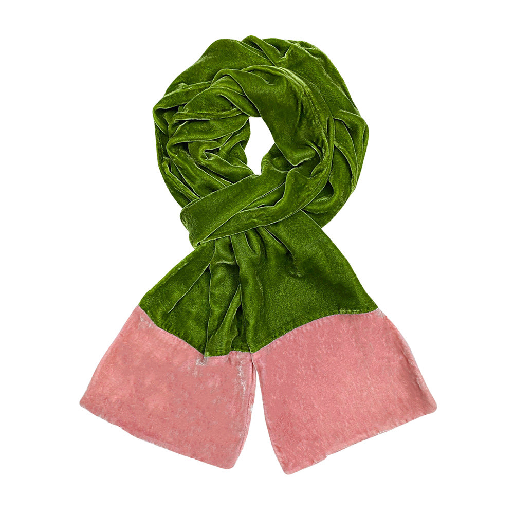 Velvet Scarf with Contrast Ends