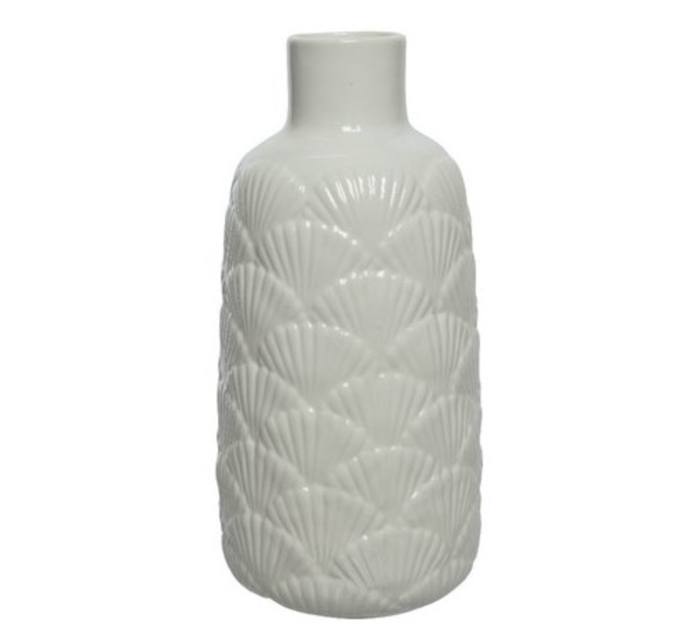 Ceramic Vase in Shell Pattern